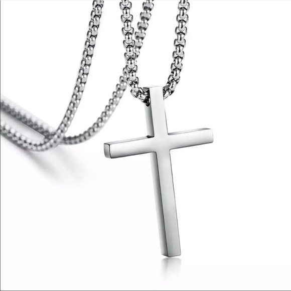 💎new Silver Cross Necklace - Picture 4 of 6